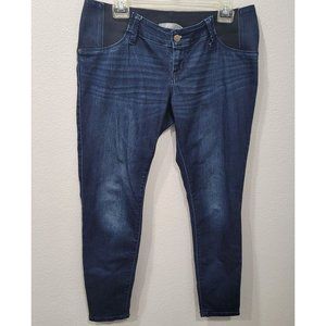 Isabel Maternity Under Belly Womens Dark Wash Blue Skinny Jeans Size 6